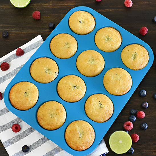 moule-a-muffin-rond-12-trous-bleu