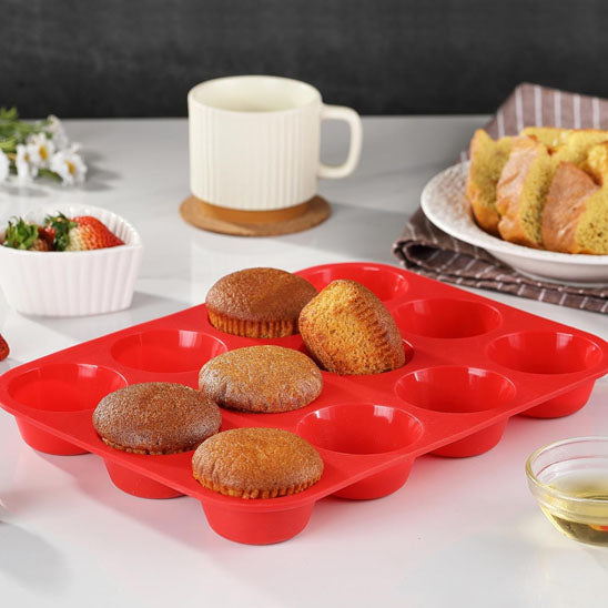 moule-a-muffin-rond-12-trous-rouge