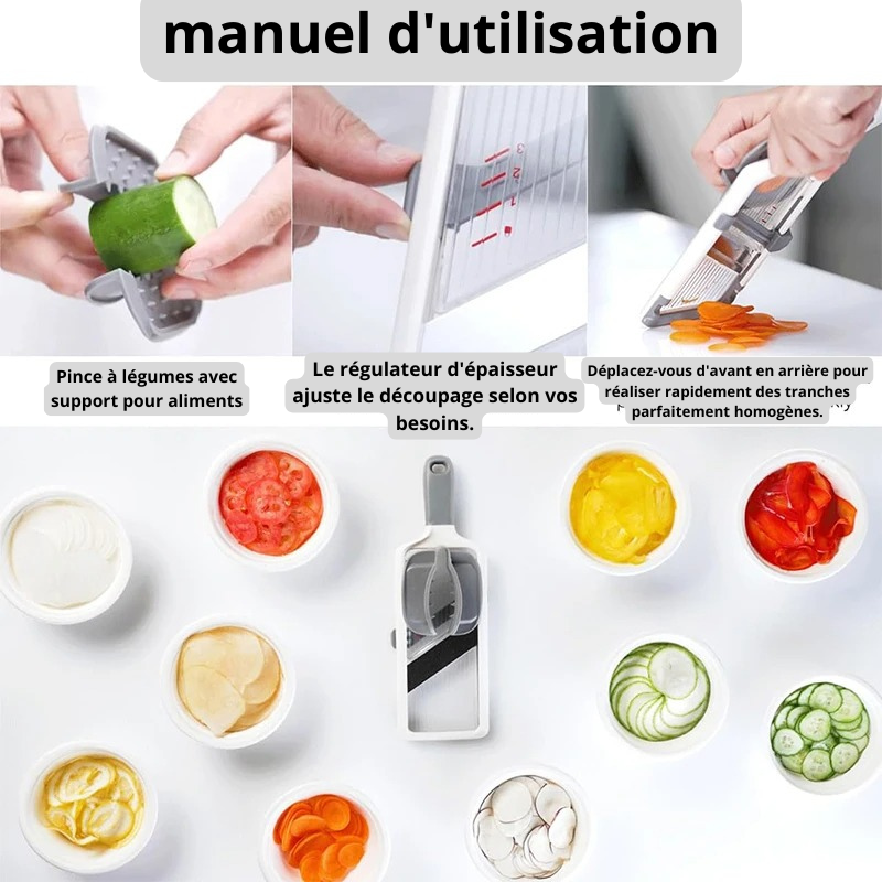 Mandoline-trancheuse-utilisation